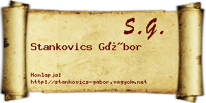 Stankovics Gábor névjegykártya