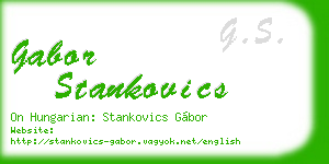gabor stankovics business card